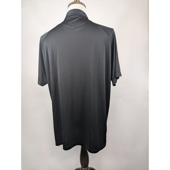Tattoo Golf Mens XL Polo Shirt Performance Striped Black Retro ProCool Fabric - Picture 3 of 9